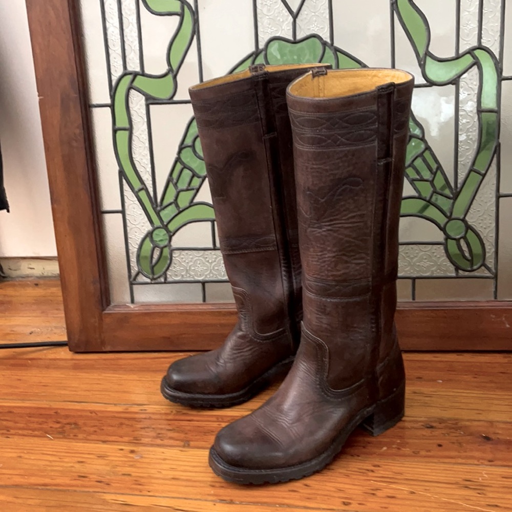 Frye Campus Riding Boot chocolate brown sz 6.5-7